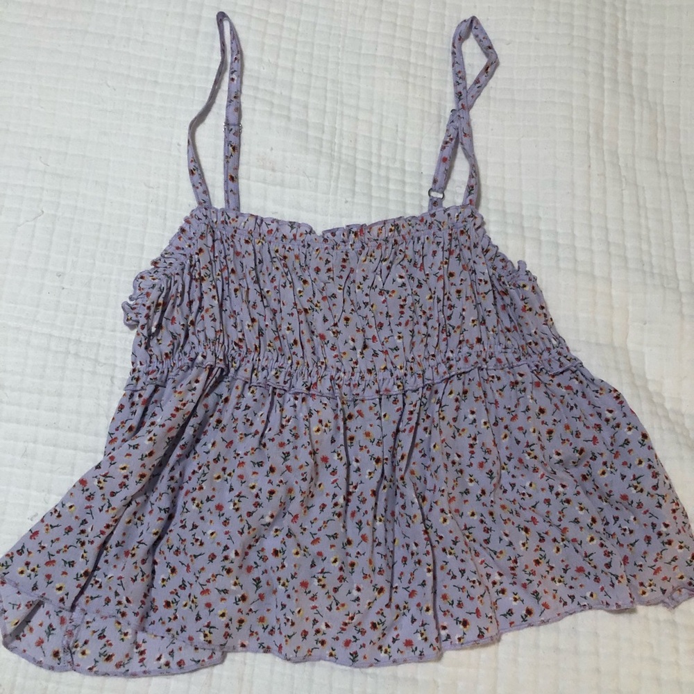 Purple Smocked Tank